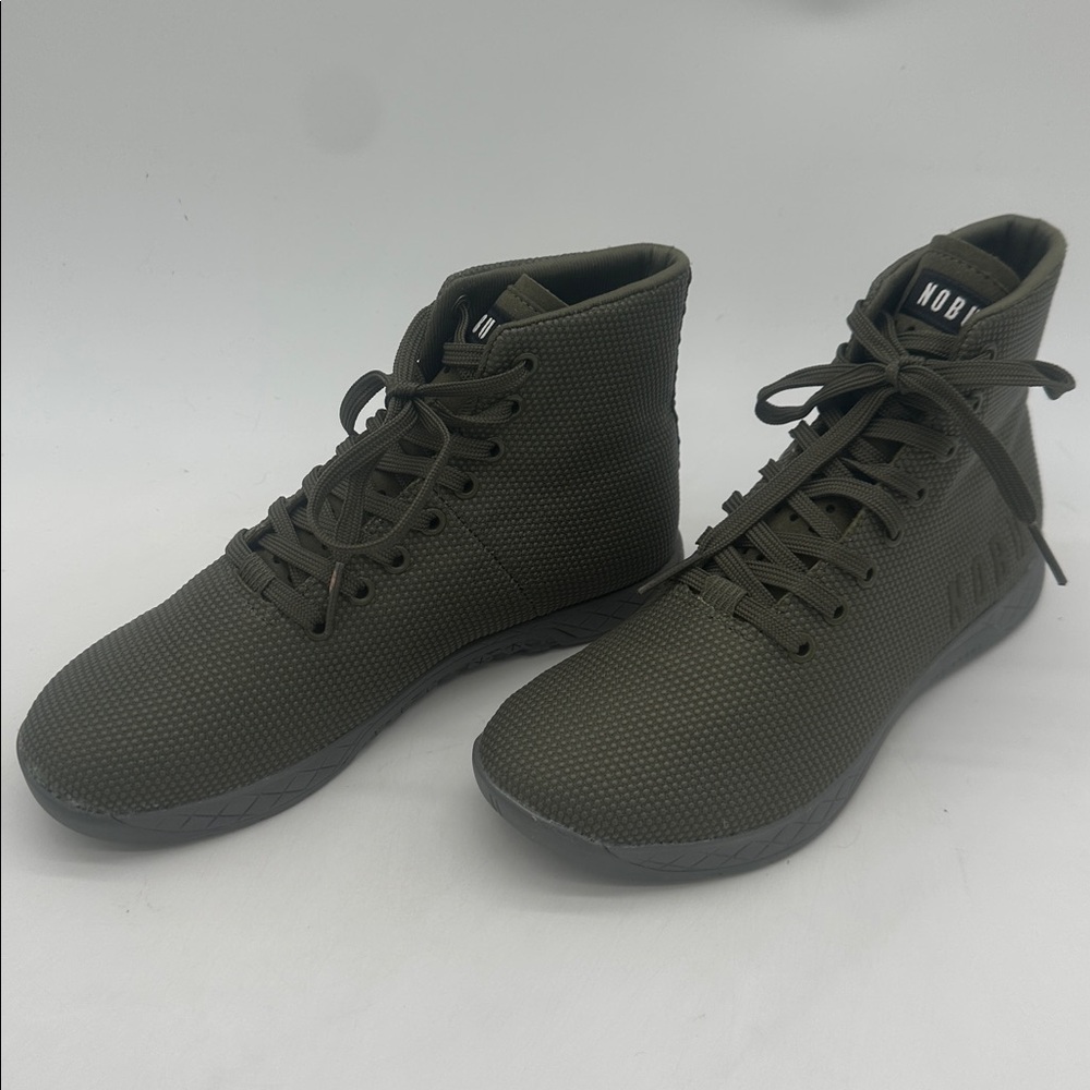 NOBULL Outwork Superfabric Trainer High Top Womens Size 7.5 Gym Shoe Olive Green - Picture 8 of 15